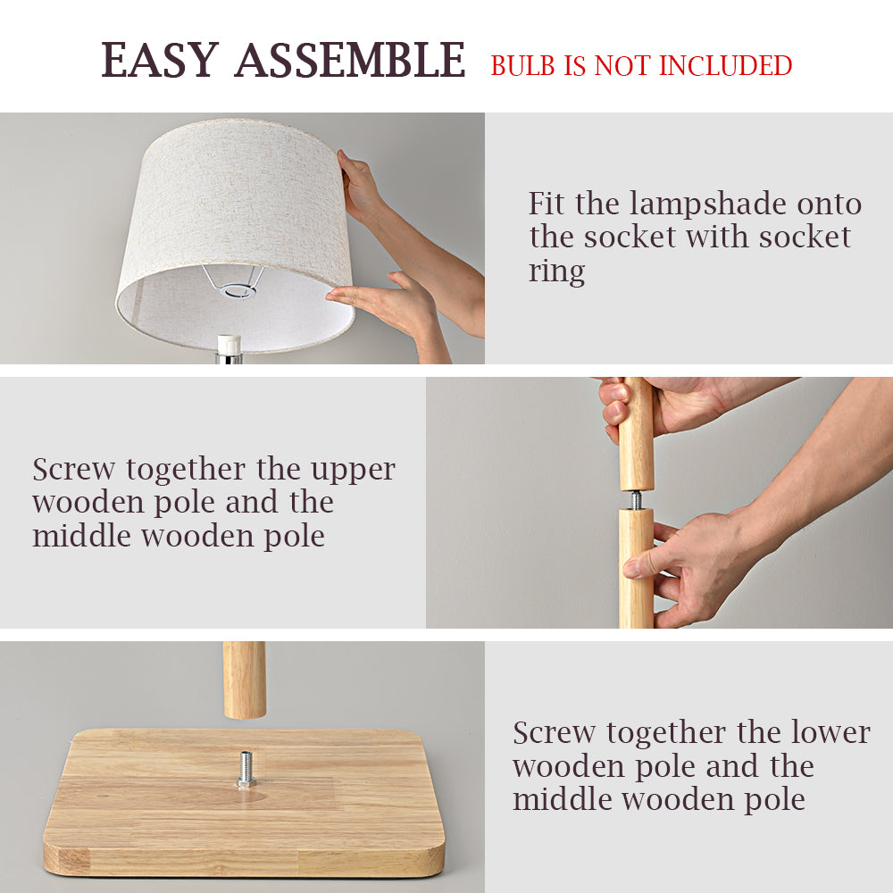 Joyce Wooden Floor Lamp 155CM