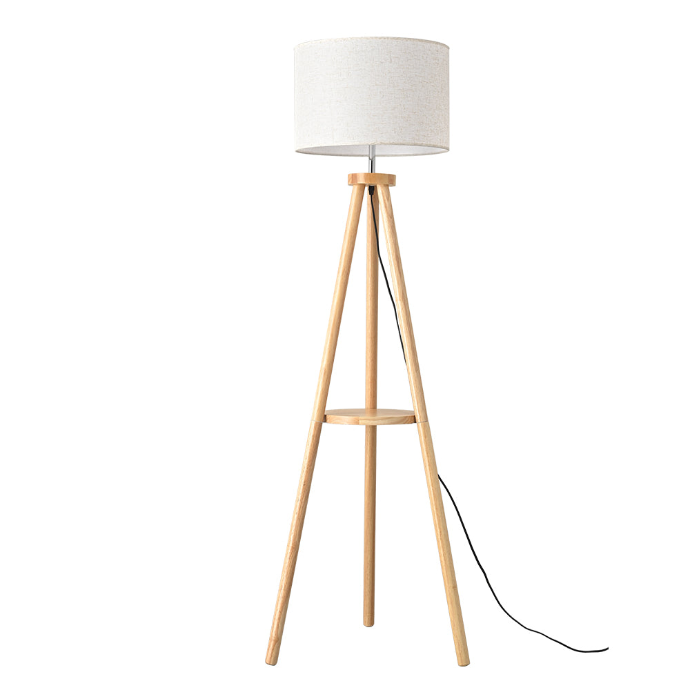 Eddie LED Wooden Floor Lamp Natural