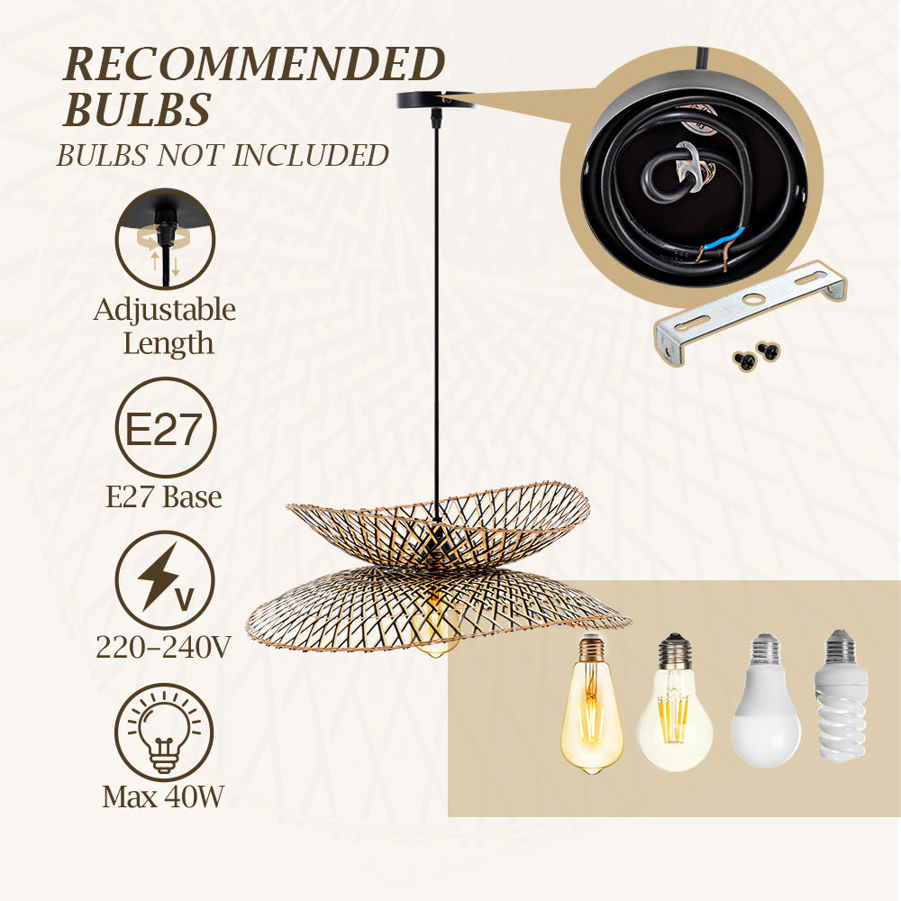 Nellie Bamboo Pendant Light 45cm 47cm