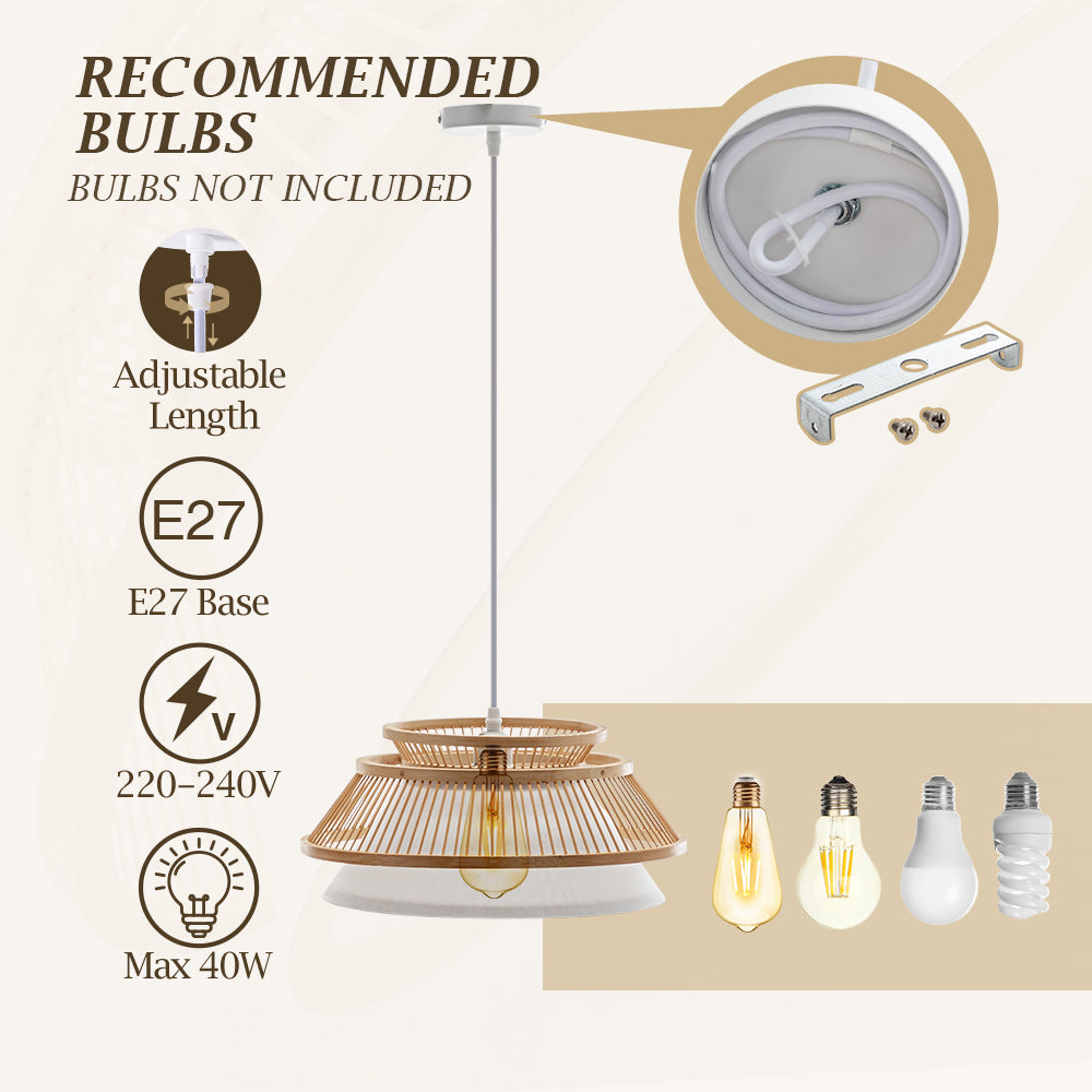Claudia Bamboo Pendant Light