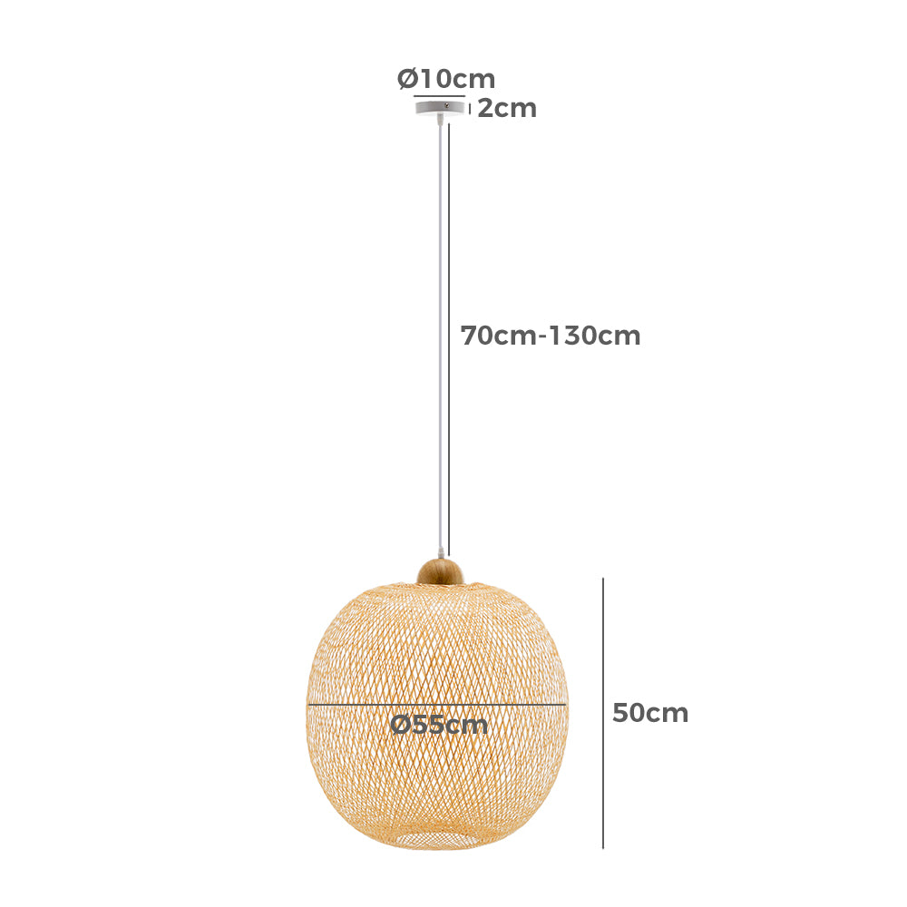 Lucy Handwoven Bamboo Pendant Light