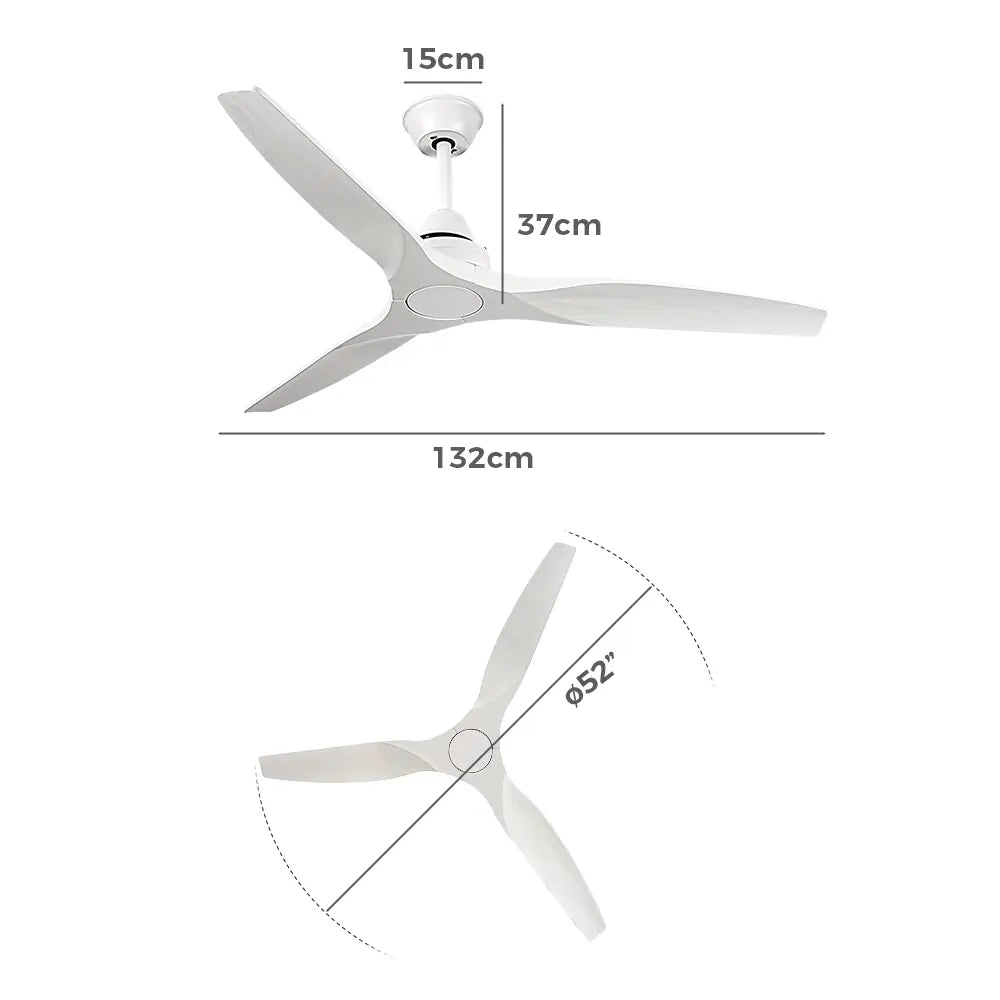 Evelina 52" DC Ceiling Fan with Remote Control