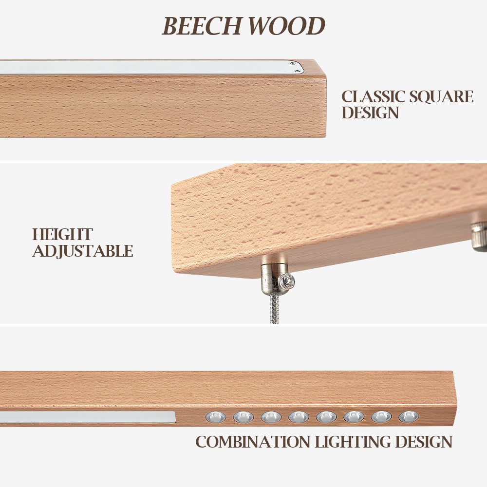 Rex Beech Wood LED Pendant Light