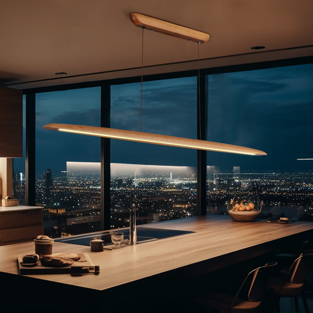 Eldrik Beech Wood Pendant Light