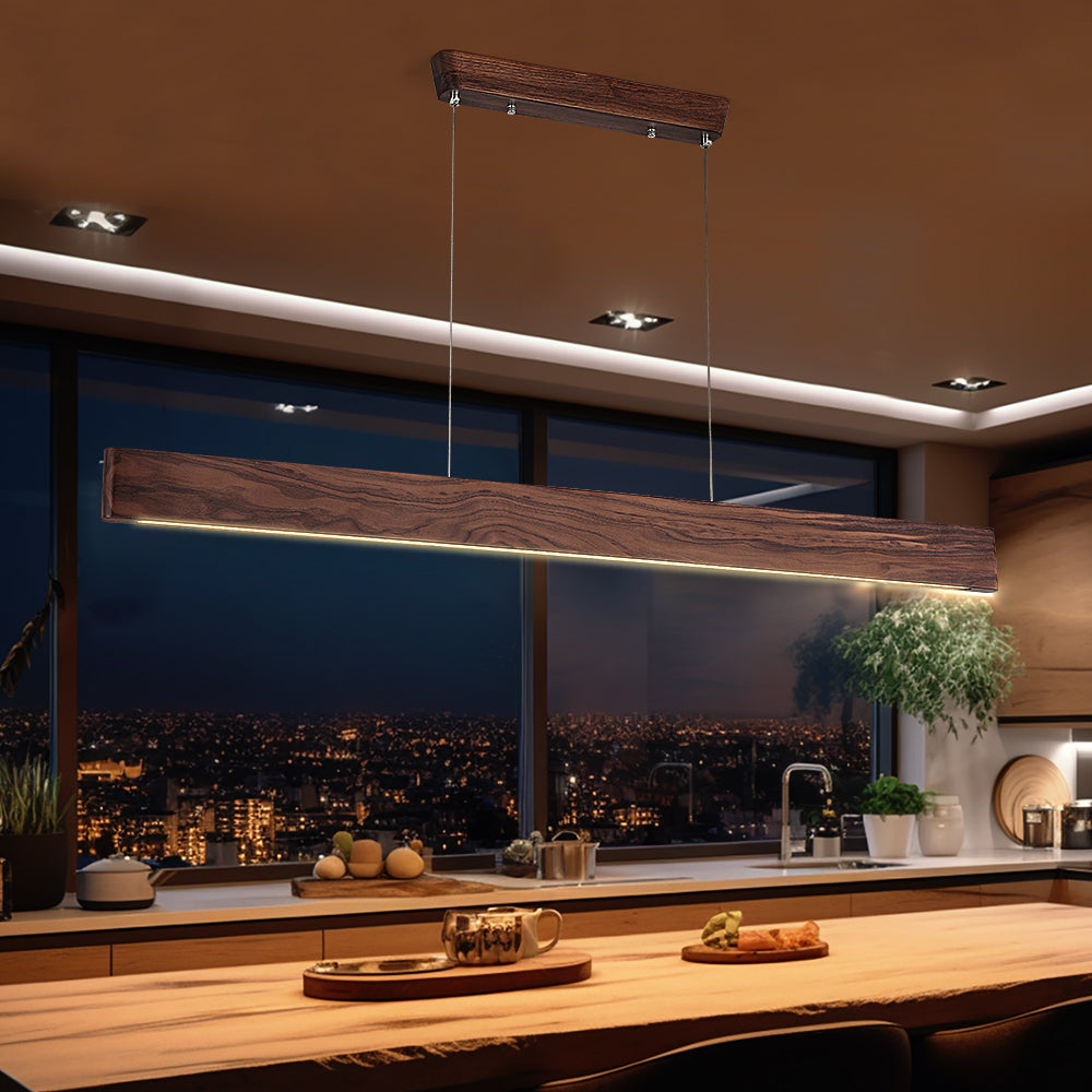 Galej Walnut Wood LED Pendant Light
