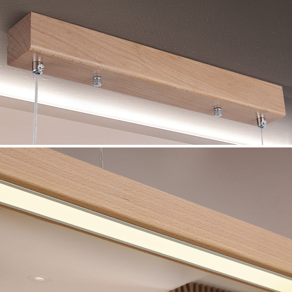 Caron Beech Wood LED Pendant Light