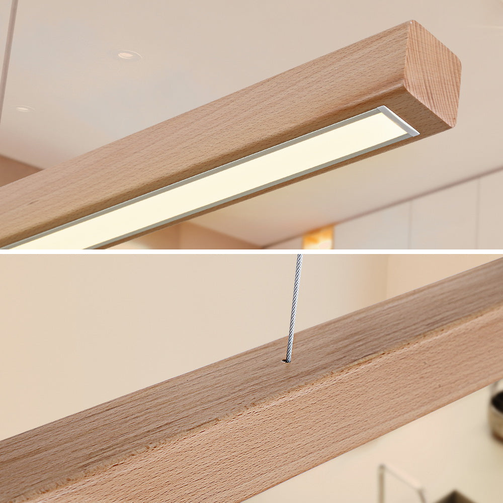 Caron Beech Wood LED Pendant Light