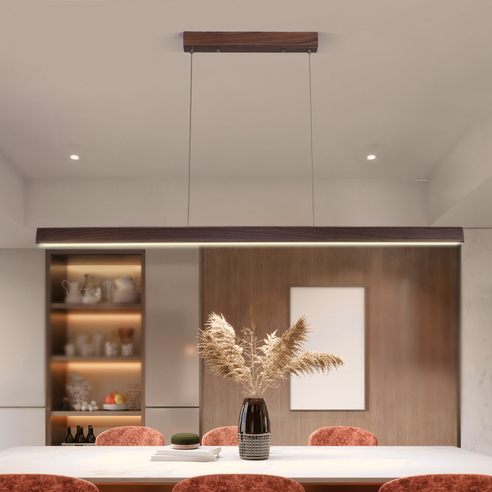 Twyla Walnut Wood Pendant Light