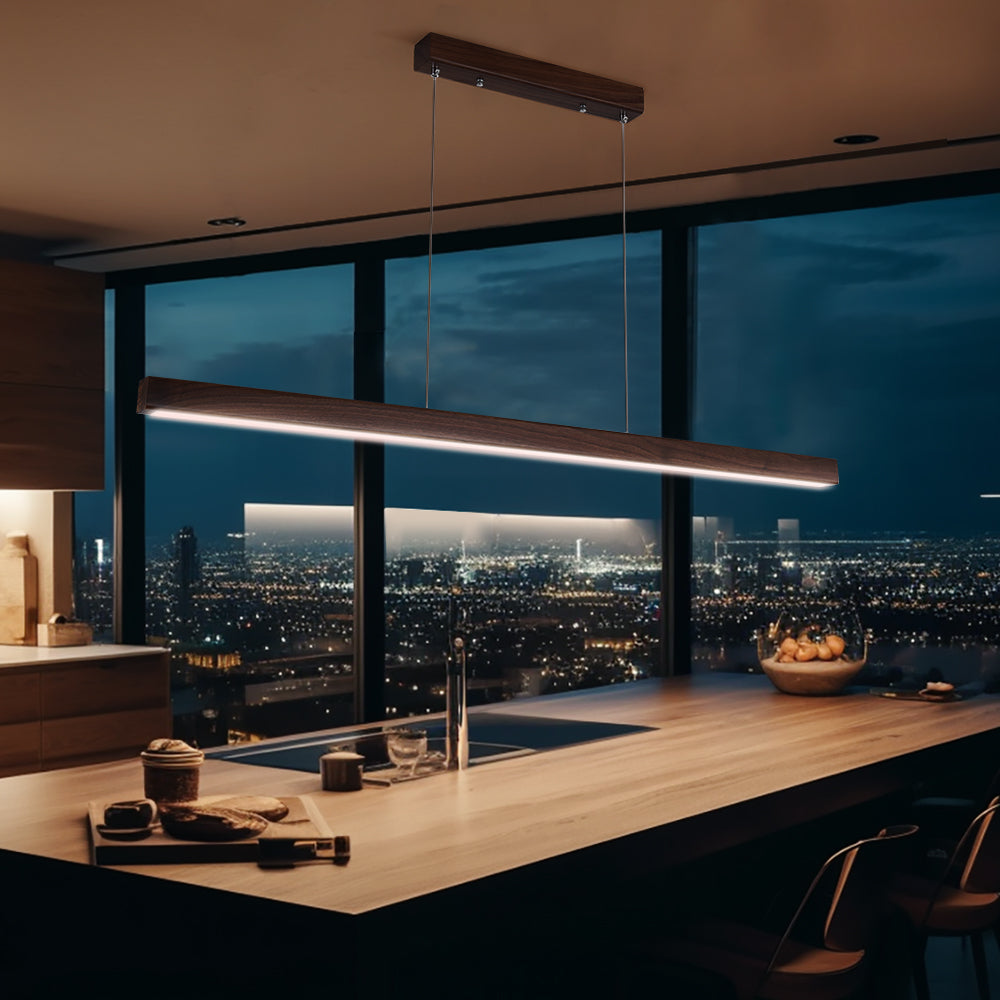 Twyla Walnut Wood Pendant Light
