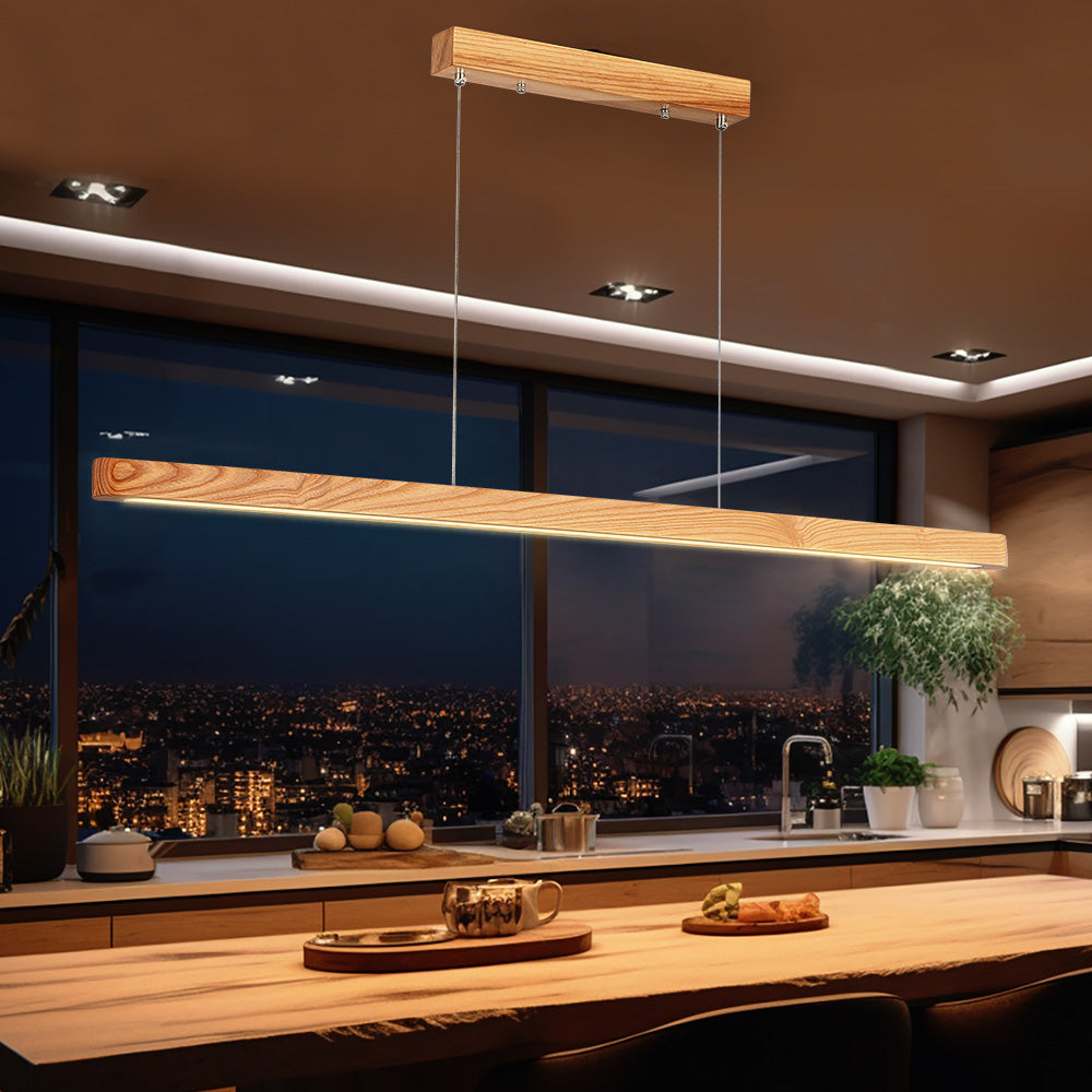 Fejo Ash Wood LED Pendant Light