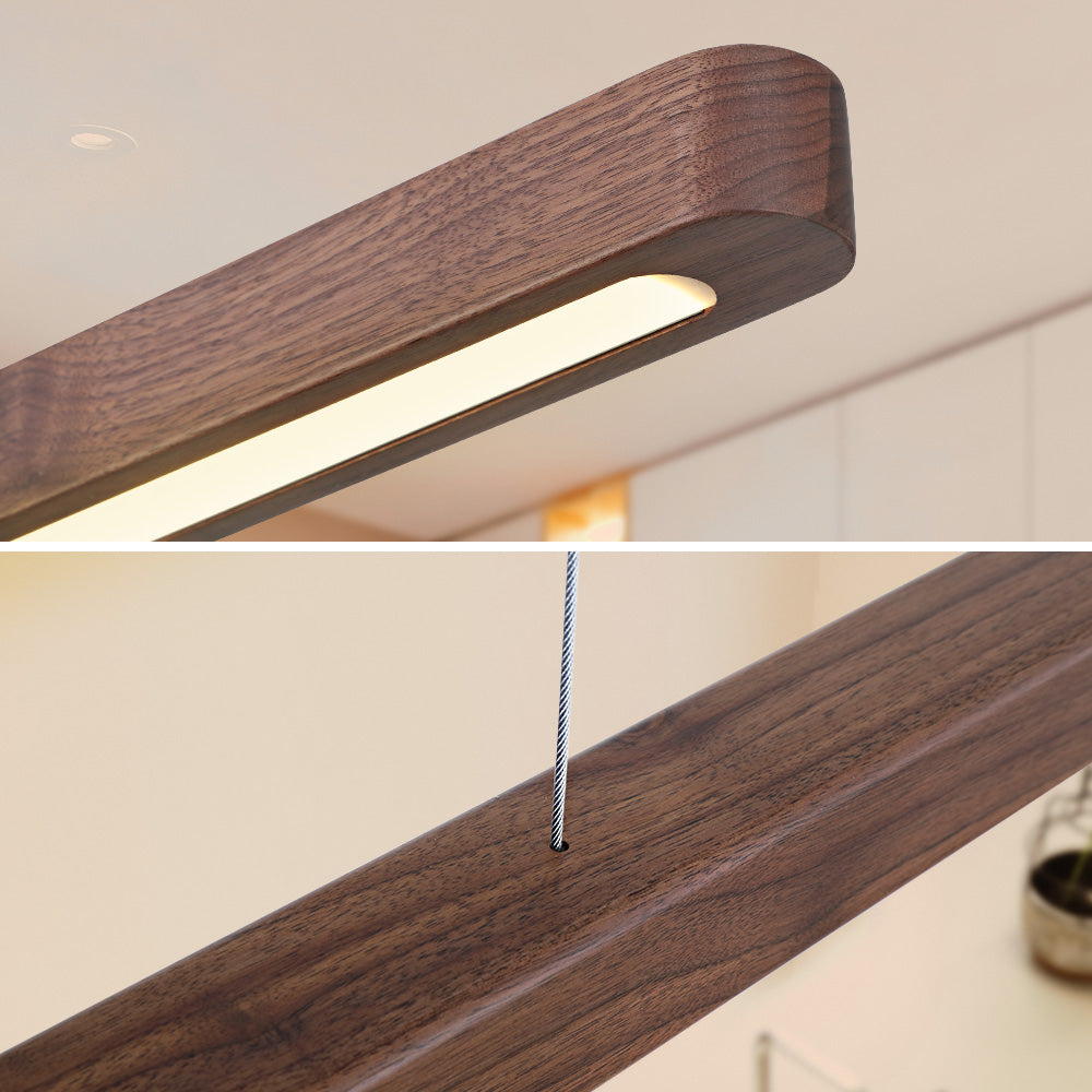Galej Walnut Wood LED Pendant Light