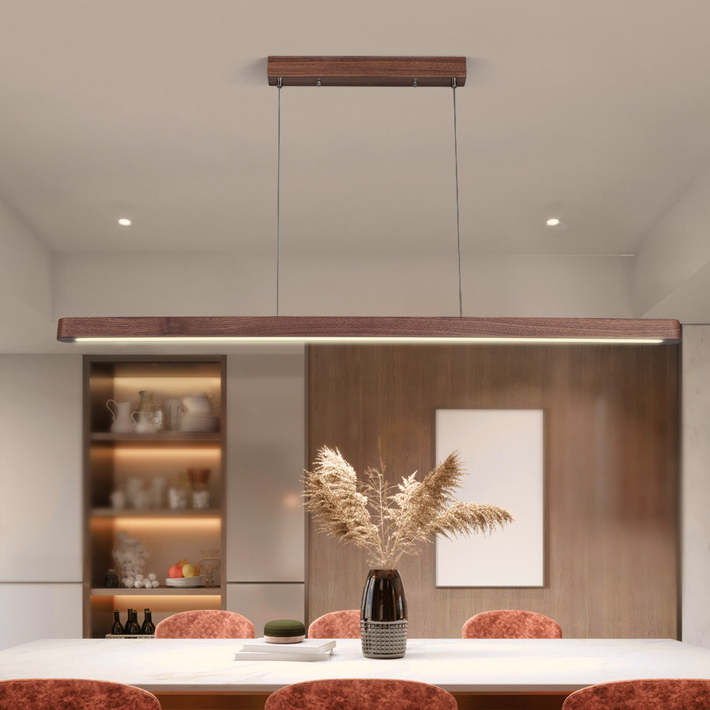 Galej Walnut Wood LED Pendant Light