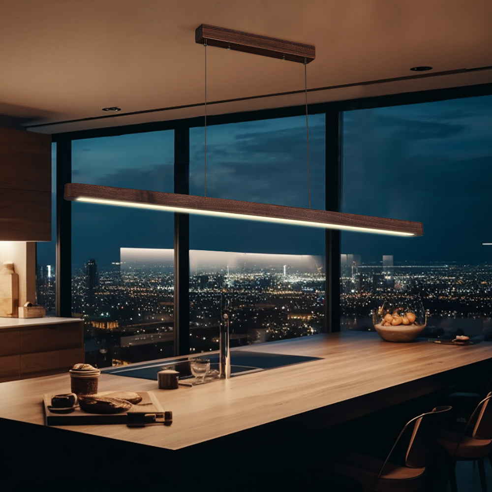 Galej Walnut Wood LED Pendant Light