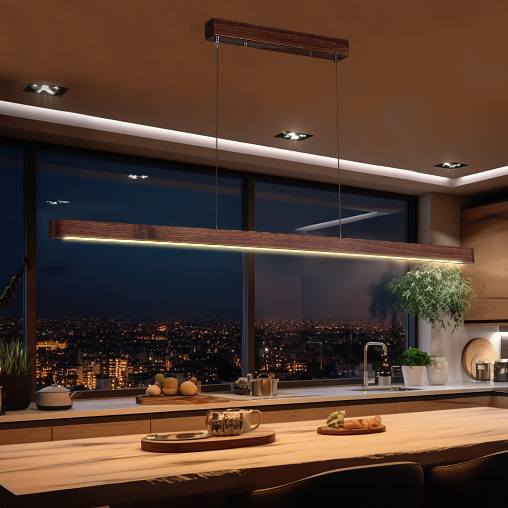 Galej Walnut Wood LED Pendant Light