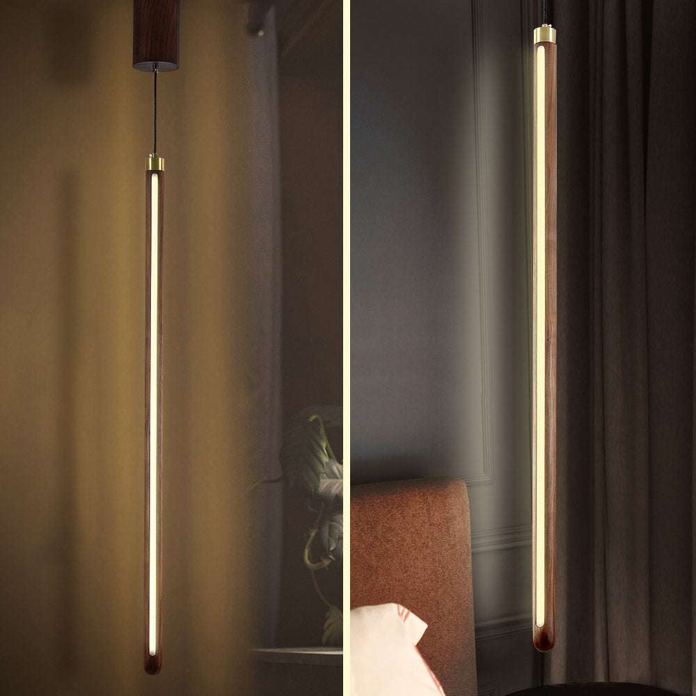 Last 2 Stocks! - Pan Walnut Wood Pendant Light