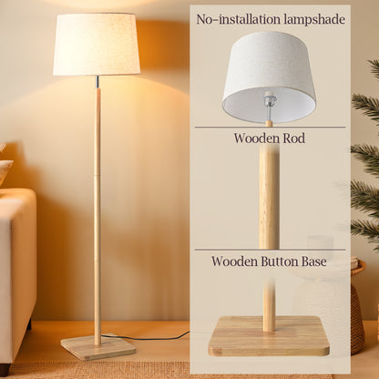 Joyce Wooden Floor Lamp 155CM