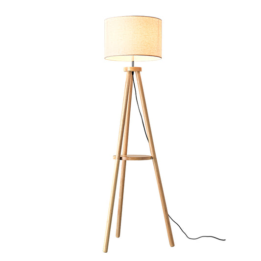 Eddie LED Wooden Floor Lamp Natural
