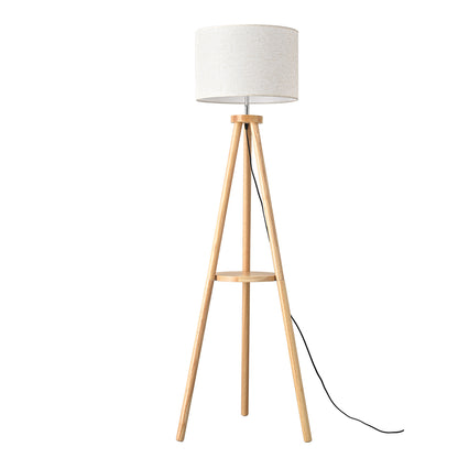 Eddie LED Wooden Floor Lamp Natural