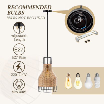 Zahraa Bamboo Pendant Light