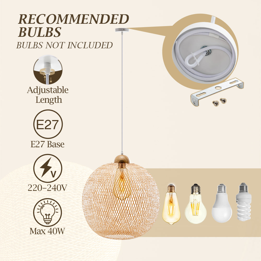 Lucy Handwoven Bamboo Pendant Light