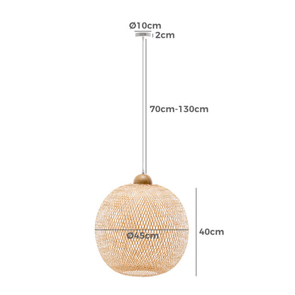 Lucy Handwoven Bamboo Pendant Light