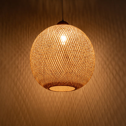 Lucy Handwoven Bamboo Pendant Light