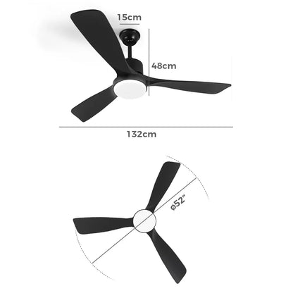 Keegan 52" DC Ceiling Fan with LED Light