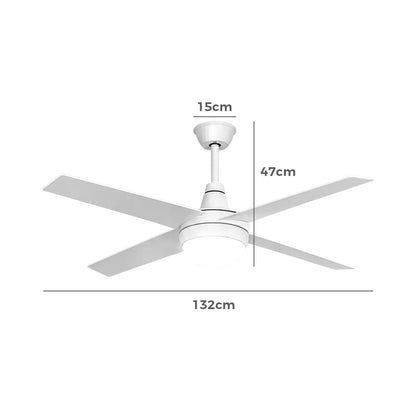 Yulian 52" DC Ceiling Fan with LED Light