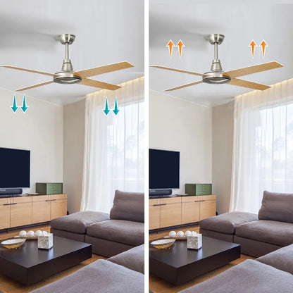 Yulian 52" DC Ceiling Fan with Remote Control