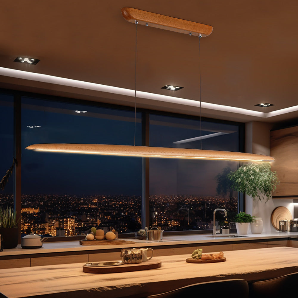 Eldrik Beech Wood Pendant Light