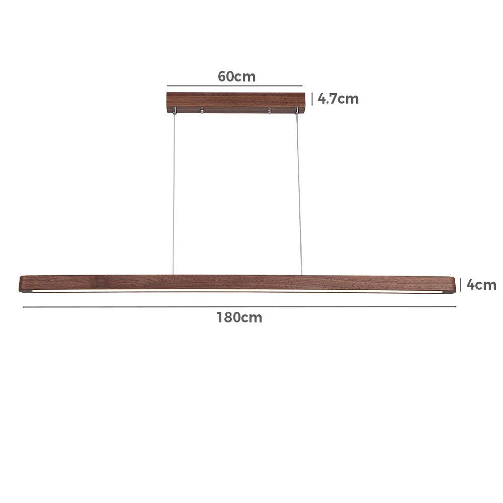 Galej Walnut Wood LED Pendant Light