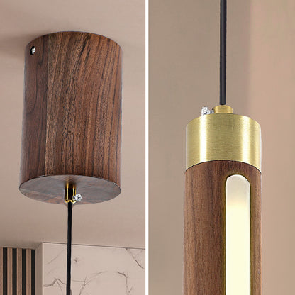 Last 2 Stocks! - Pan Walnut Wood Pendant Light