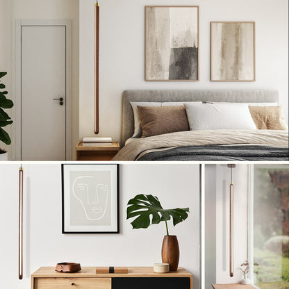 Last 2 Stocks! - Pan Walnut Wood Pendant Light